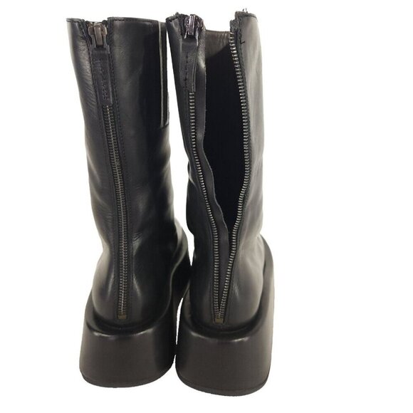 Marsell Piattaforma Boots Size 38 US 8 Womens Black Leather AS-IS $1525 - Picture 7 of 11